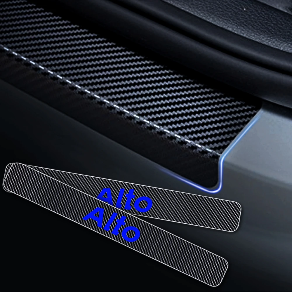 4D углеродного волокна виниловые украшения Стикеры s для Suzuki Alto пороги автомобиля порога Добро пожаловать педали автомобильный аксессуар наклейка 4 шт