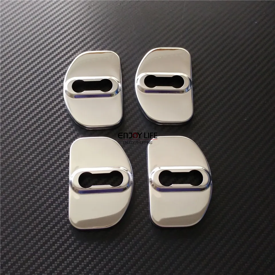 

4pcs Car Door Lock Striker Protective Cover Trim Sticker For Renault Captur 2013-2015