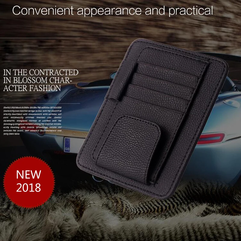 1x Car Glasses Holder Clip Card Storage Bag For Lada Granta Vaz Kalina Priora Niva Samara 2 2110 Largus 2107 2106 4x4 2114 2112
