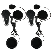 Fodsports 2 шт. BT-S3 мотоциклетный шлем Bluetooth Интерком мотоцикл Шлемы-гарнитуры Водонепроницаемый BT переговорные Intercomunicador FM