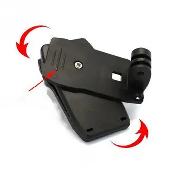 

360 Rotating Backpack Hat Quick Release Clip tripod Clamp Mount holder PTZ fixed clamp for GoPro for HERO Cameras accessories