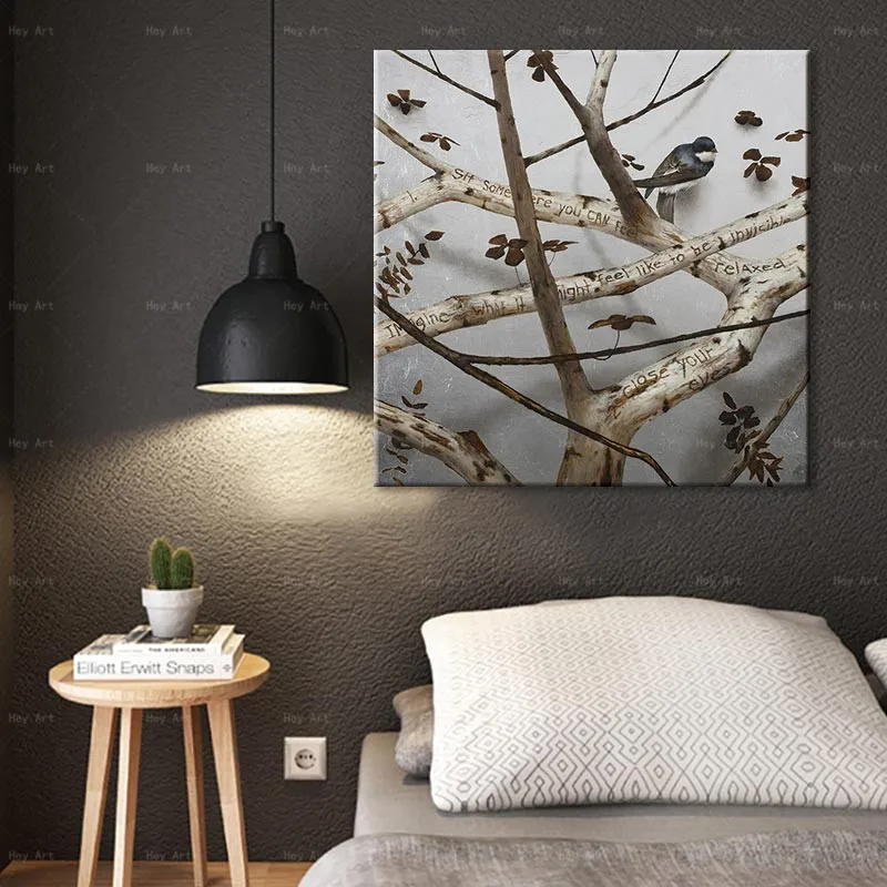 Landscape canvas print abstract painting tree modern art poster wall Pictures for living room