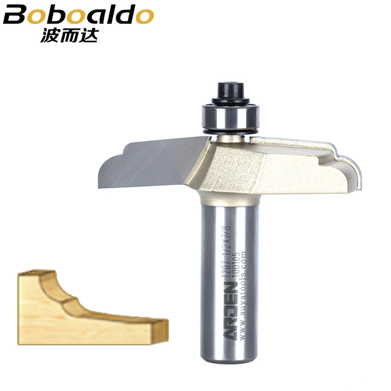 

New 1pcs Panel Rasing Cutter Double Cove With Ball Bearing 1/2*7/8 - 1/2" Shank Arden Router Bit