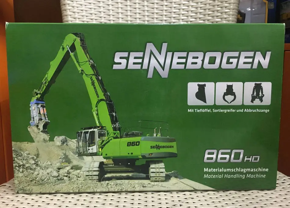 NZG 892 Sennebogen 860 HD с 3 насадками 1:50 весы новые в оригинальной коробке