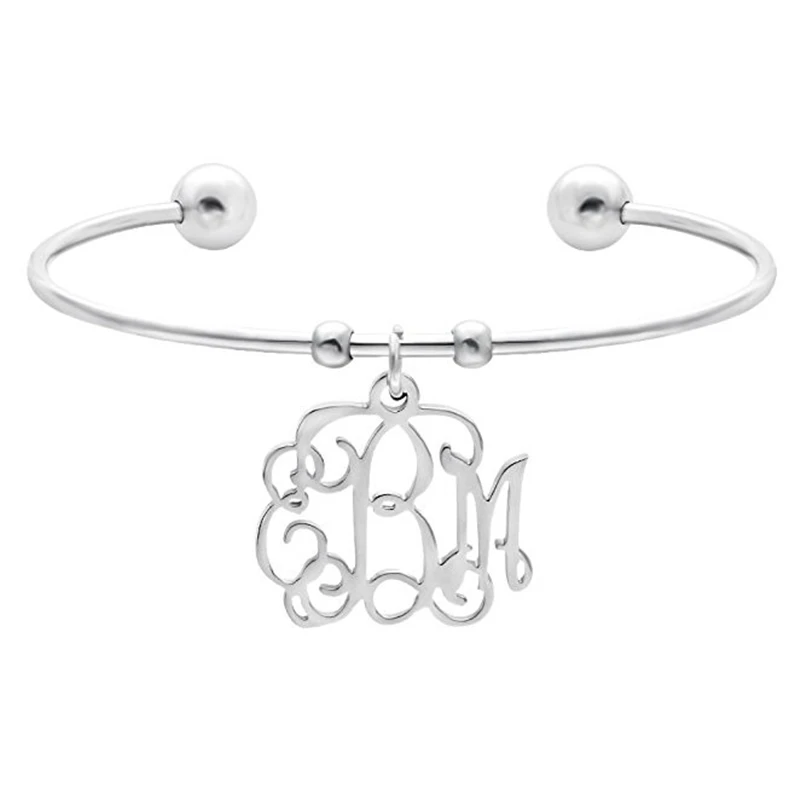 

Custom 26 Letter Monogram Personalized Name Charm Bracelets Bangles Gift for Best Friends For Women New Year Christmas Gift