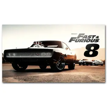 

1661B Fast and Furious 8 Movie-Wall Sticker Silk Poster Light Canvas Decoration