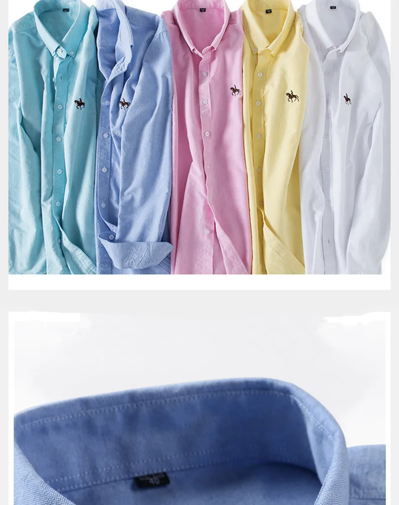 Бренд DAVYDAISY, оксфордские рубашки, мужские осенние приталенные однотонные повседневные рубашки с длинным рукавом, высокое качество, Chemise Homme DS-211