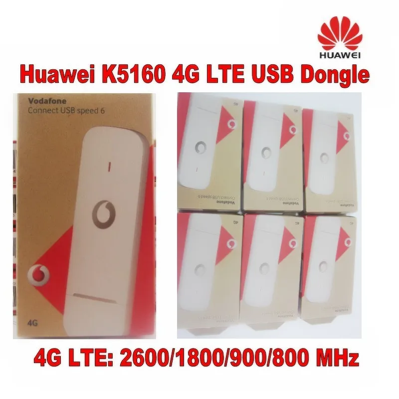 Оригинал Vodafone K5160 HUAWEI 4G usb dongle 150 Мбит разблокирована 4G модем Бесплатная доставка плюс 4G антенны