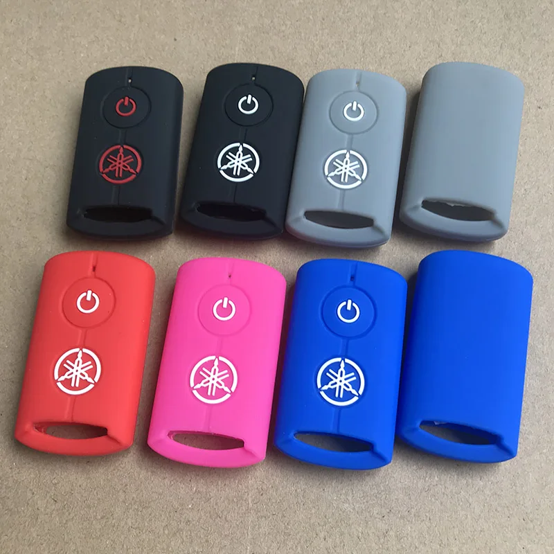 

silicone key fob cover shell protection set case holder for YAMAHA NVX 155 QBIX AEROX JAUNS XMAX300 2 button motor remote