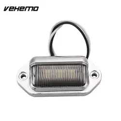 Vehemo 6LED шарик номерной знак тег Свет Лодка RV грузовики трейлер шаг лампы