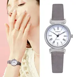 Reloj Mujer женское модное платье часы веселость бренд класса люкс тонкий кожаный ремешок простой Аналоговый кварцевые наручные часы Relogio Feminino