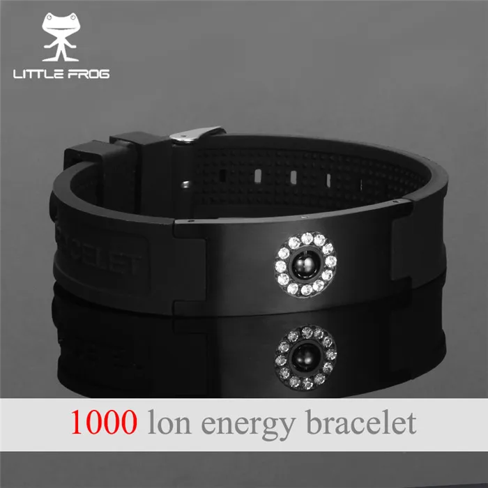 Маленькая лягушка здоровья браслет энергетического баланса здоровья энергии ювелирные изделия для мужчин германий магнитные кольцеобразные браслеты 20011 - Окраска металла: 20012 Black