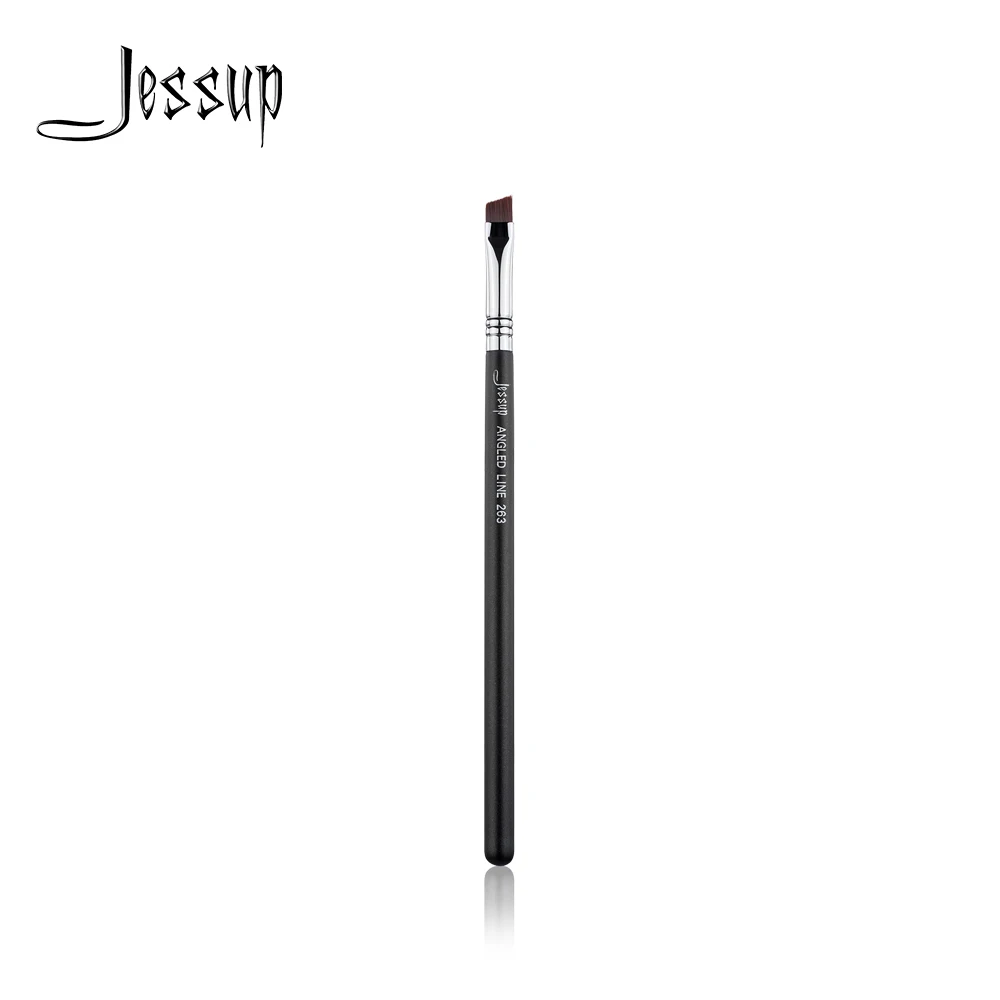 

Jessup 1pcs Single Makeup Brush High Quality Professional Fiber Hair Wooden Handle Eye Brush ANGLED LINE-263