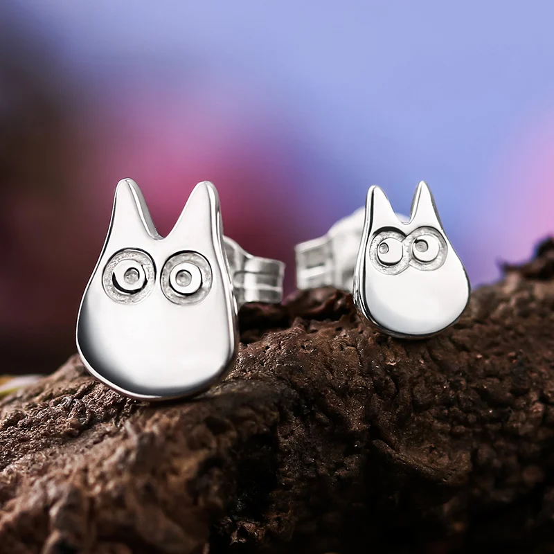 1 пара корейский сосед стержня Тоторо Серьги изделия Симпатичные животные Стад Уха Пирсинг Серьги Brincos Bijoux для подруги подарок