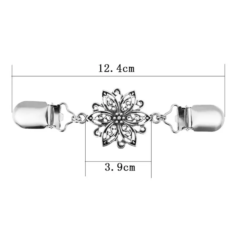 4 шт./компл. ретро свитер шаль платье кардиган клип декольте зажимы Цветок ворот с узором Пряжка для очаровательных девушек женщин