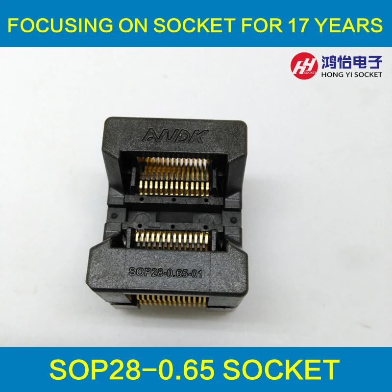 

SSOP28 Adapter Burn in Socket TSSOP28 IC Test Socket SOP28 OTS-28-0.65-01 ssop8 ssop14 ssop16 ssop20 ssop24