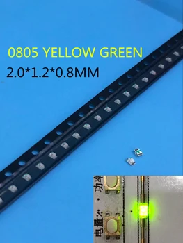 

3000PCS Free shipping Ultra Bright 0805 SMD LED Green new lighte 560-575NM 70-200MCD I(mA):20ma