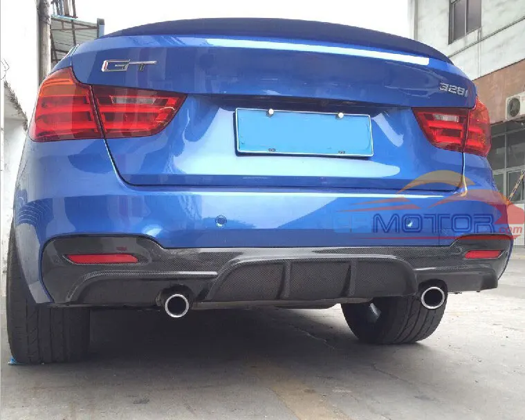 P style 3k Real Carbon Fiber Rear Diffuser For BMW 3series F34 GT M Sport Mtech bumper 2014UP B360