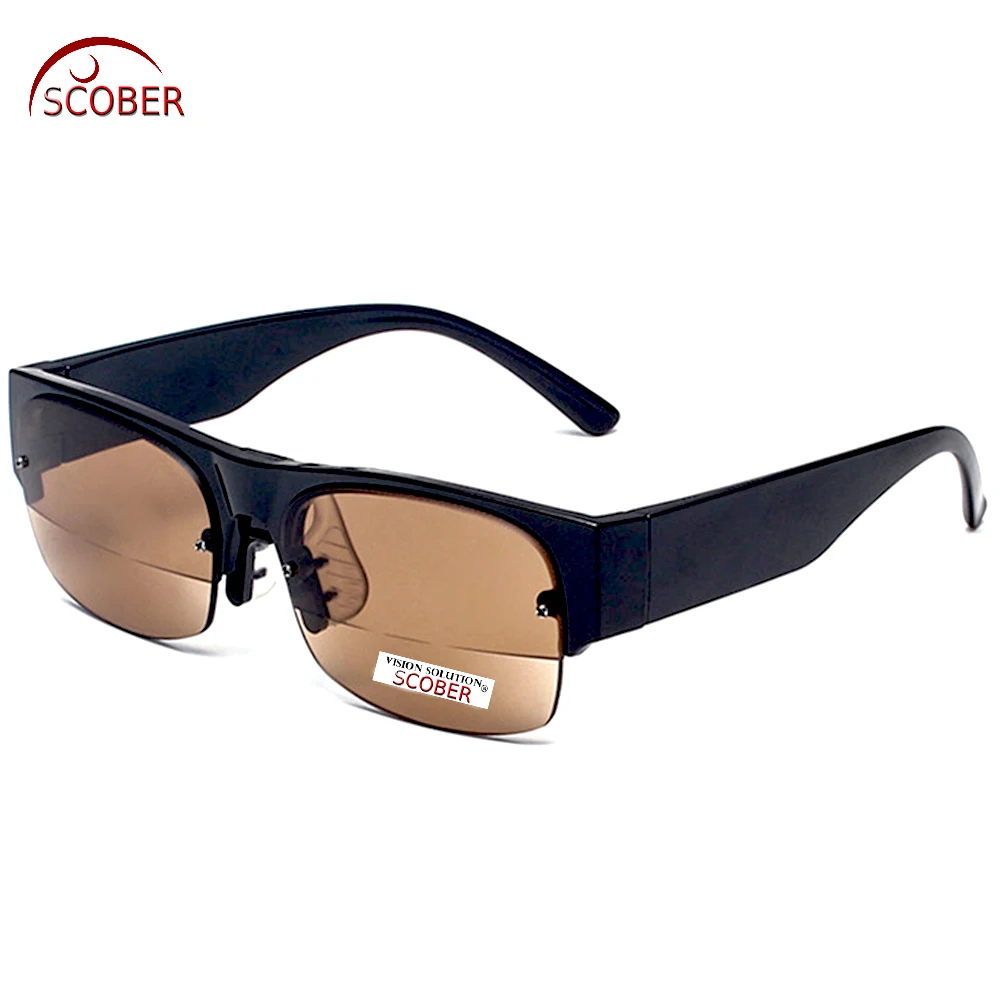 = SCOBER = многофункциональные бифокальные Солнцезащитные очки для чтения на дальнем расстоянии от двойного назначения серые и коричневые линзы Регулируемый нос+ 1+ 1,5+ 2+ 2,5 до+ 4