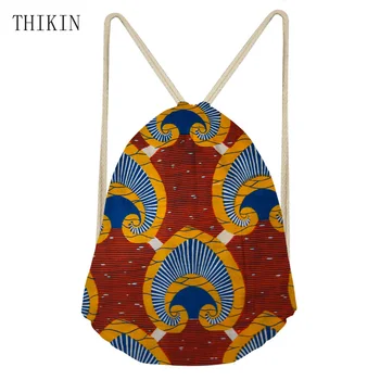 

THIKIN Women Swimming Sports Bag with Stylish African Prints Waterproof Backpack Beach Hot Sale Swim Back Pack Custom Dropping