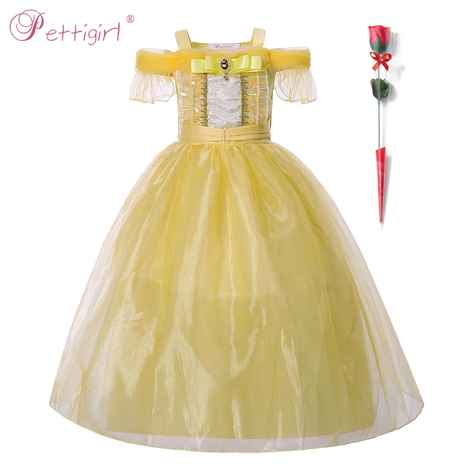 Pettigirl Girls Princess Belle Party Dress Kids Halloween Vestidos Pageant Cosplay Costume G-NBGD1003-2902 | Детская одежда и