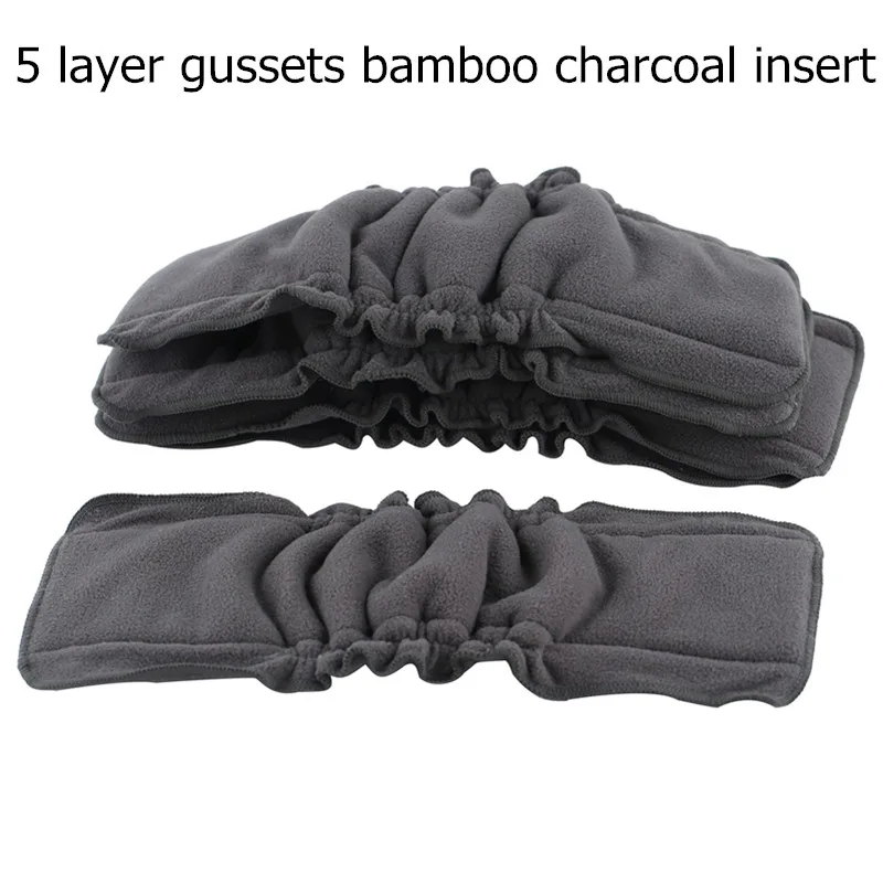 Ohbabyka многоразовые подгузники бамбуковый уголь подгузники детская Пеленка из моющейся ткани вставки уход за ребенком