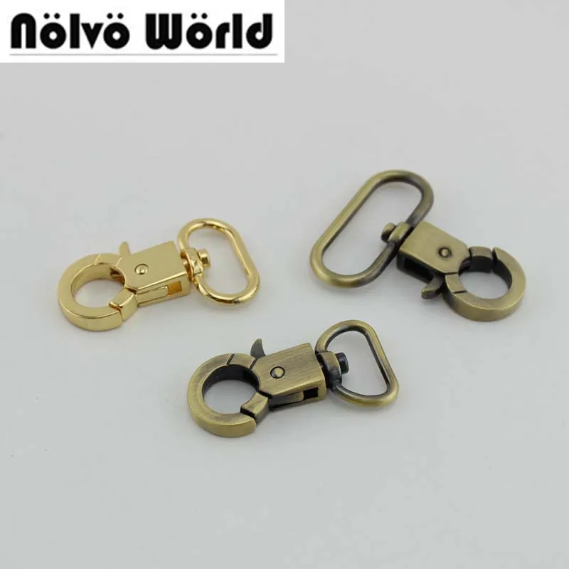 

10pcs 6 Size 13mm 16.5mm 20mm 25mm 32mm 38mm Repair Bag Purse Strap Hooks,Handbag Tag Swivel Snap Hook