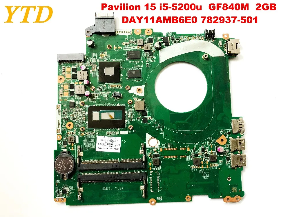 Оригинальная материнская плата для ноутбука HP pavilion 15 i5-5200u GF840M 2 Гб DAY11AMB6E0 782937-501