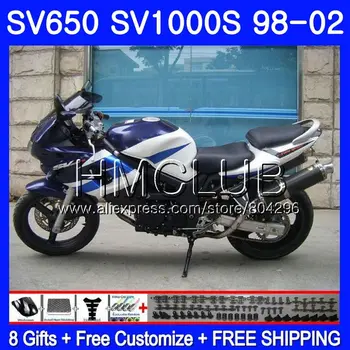 

Fairing For SUZUKI SV650S SV400S SV1000S 98 99 00 01 02 29HM.6 SV 650S 400S 1000S SV400 S 1998 1999 2000 2001 2002 Blue white