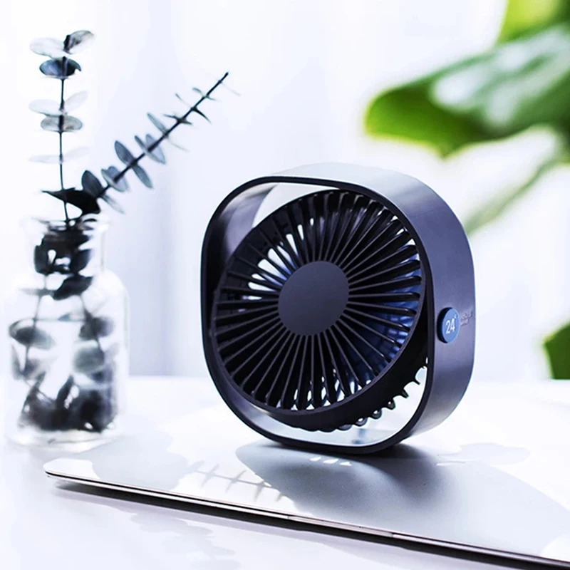 

Portable Desk Usb Mini Fan Speed Controlled Fan 3 Gear Silent 360 Degree Rotation Save Power Home Fans