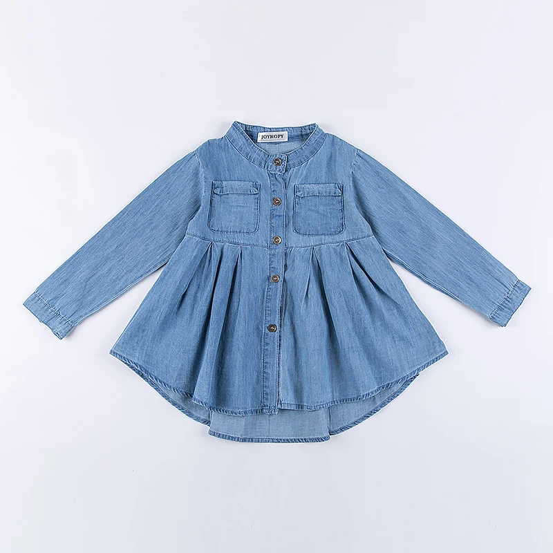 New Spring Girls blouses&Shirts denim Baby Girl Clothes Casual Soft Fabric Children Clothing Kids girls blouse Shirt