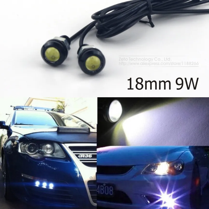 2pcs New DC 12V 9W Daytime Running LED Lights for All Cars High Bright