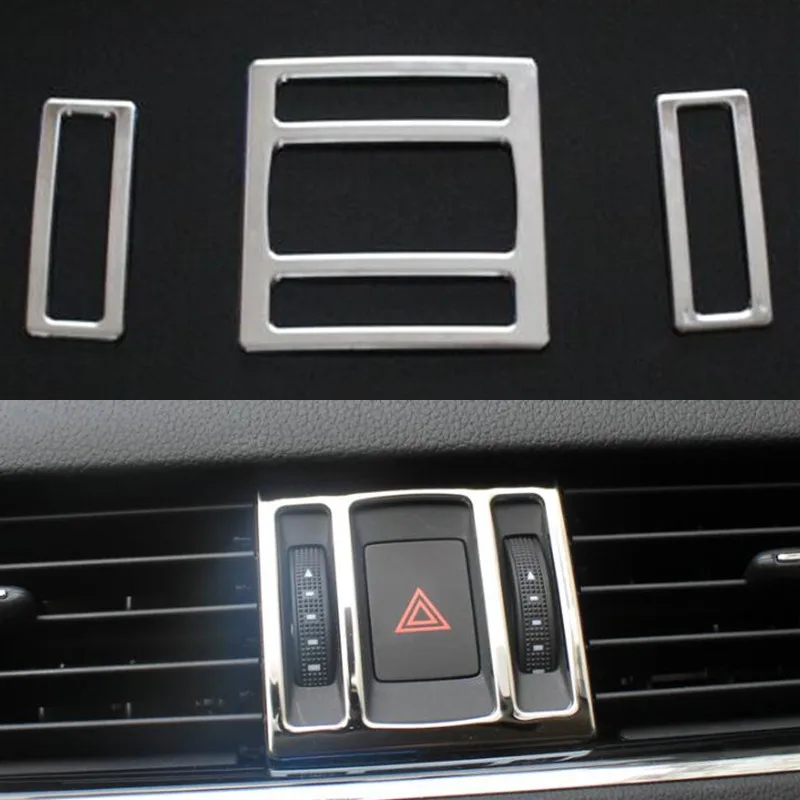 Car Styling Abs Chrome Instrument Desk Outlet Air Conditioning