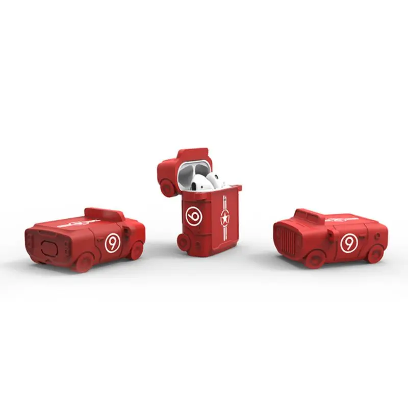

New Colorful Painted Car Pattern Soft Silicone Protective Cover Shockproof Case Skin Shell for Airpods 1/2 Charging Box qiang