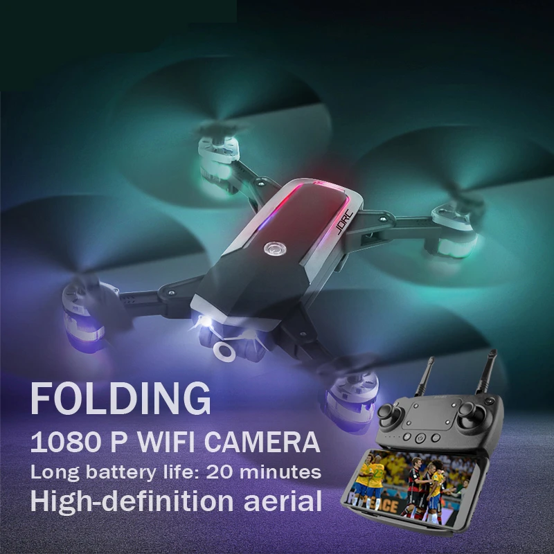 

Drone With HD 1080P Wi-fi Professional Hovering Camera Racing 5MP Folding Quad Copters FPV RC Helicopter Toy Storage Bag for Boy