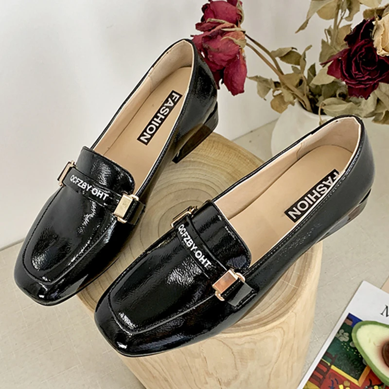 

2019 New Autumn Ladies Slip On Leather Flat Shoes Woman Loafers Women Oxford fashion Casual Female Shoes sapatos mocassin femme