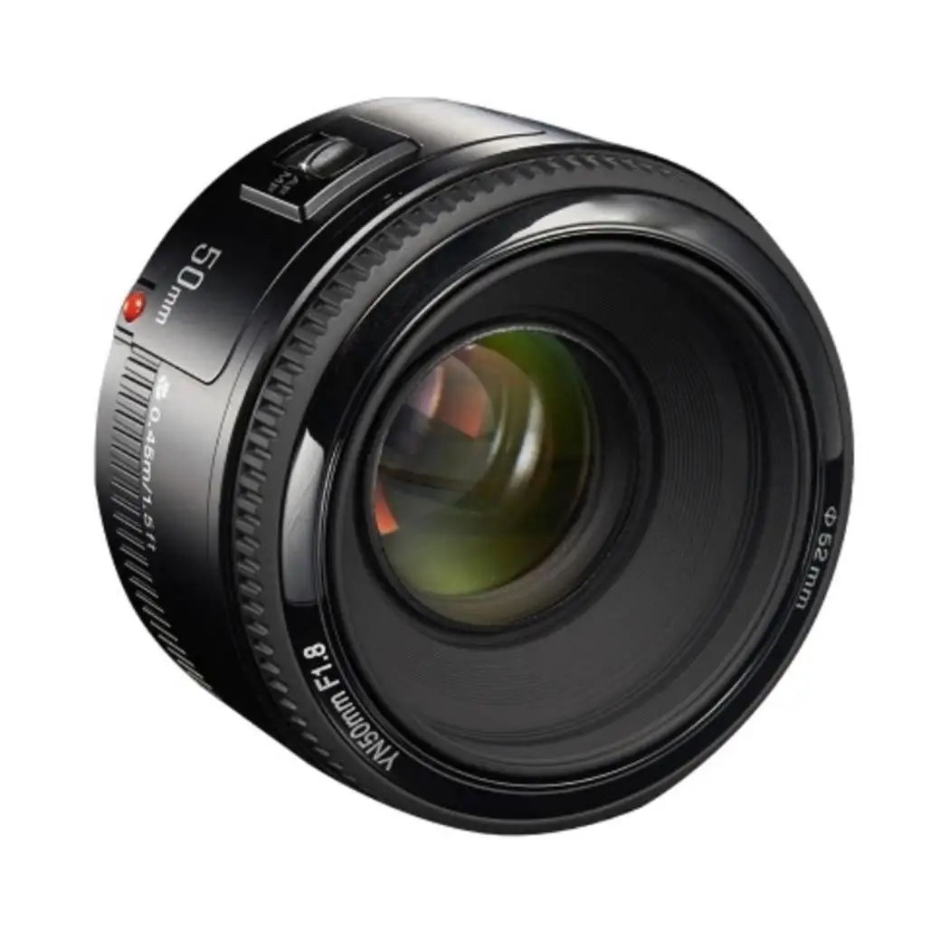 50mm AF Lens 1:1.8 Standard Prime f/22 Aperture for Canon 120g / 4.21oz EOS DSLR 0.45 meter 52mm/1 Cameras | Электроника