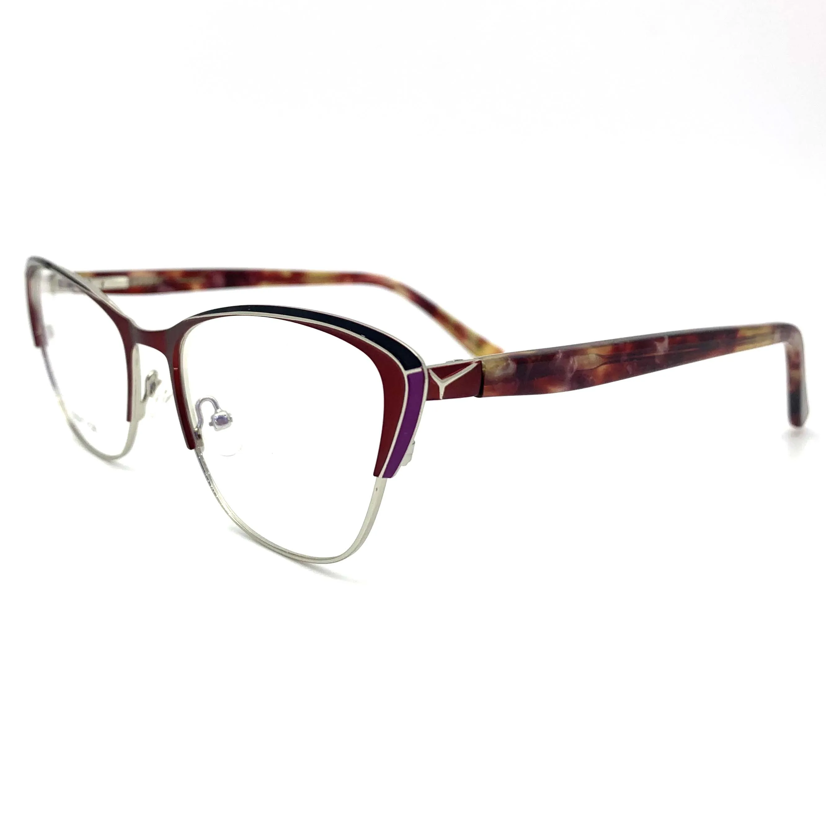 ST0002 Ann Defee оптическая металлическая оправа для очков для женщин очки Рецептурные очки половина рамка обод очки