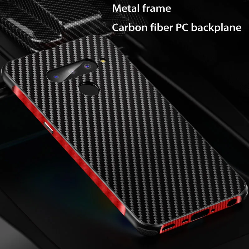 Броня Алюминиевый металлический корпус для телефона LG G8 V40 чехол из углеродного волокна Жесткий ПК антидетонационный чехол для LG V50 V40 полный корпус
