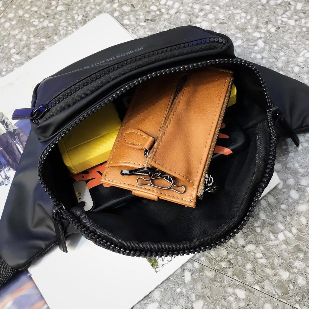 Поясная сумка унисекс поясная сумка Hawcoar наружная рининера Большая вместительная сумка почтальона сумка через плечо сумка-кошелек сумка формы «банан»#3