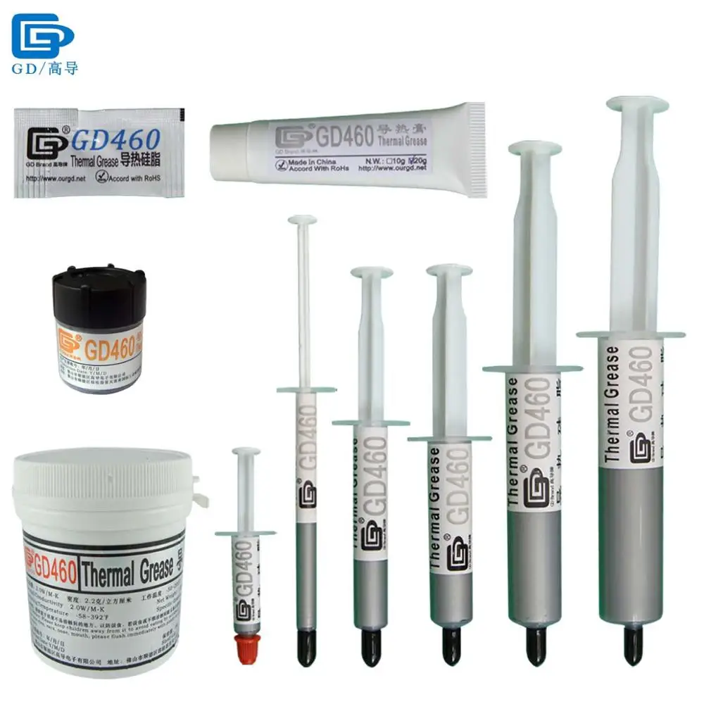 

GD460 Thermal Conductive Paste Grease Silicone Plaster Heat Sink Compound Silver MB05 ST20 CN20 CN100 SSY1 SY1 SY3 SY7 SY15 SY30