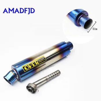 

51mm Perfect sound Universal Motorcycle Thermal insulation Exhaust system Muffler Pipe Fit Motorbike Exhaust Pipe Accessories