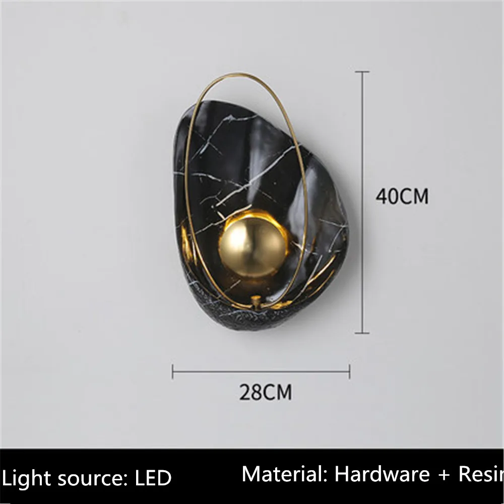 Светодиодный настенный светильник для дома, гостиной, украшение для столовой, освещение для спальни, рядом с настенным светом, лестница, коридор, светильники - Цвет абажура: D Black