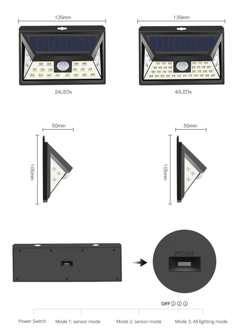 Солнечный светодиодный уличный светильник, 4 режима, водонепроницаемый, PIR датчик движения, солнечный светильник, широкий угол, садовая стена, уличный светодиодный светильник на солнечной батарее, 24-118 светодиодный S