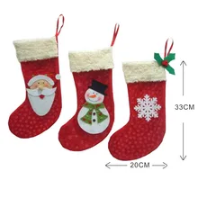 Vánoční mini Santa ponožky na zavěšení, 3 ks/bal