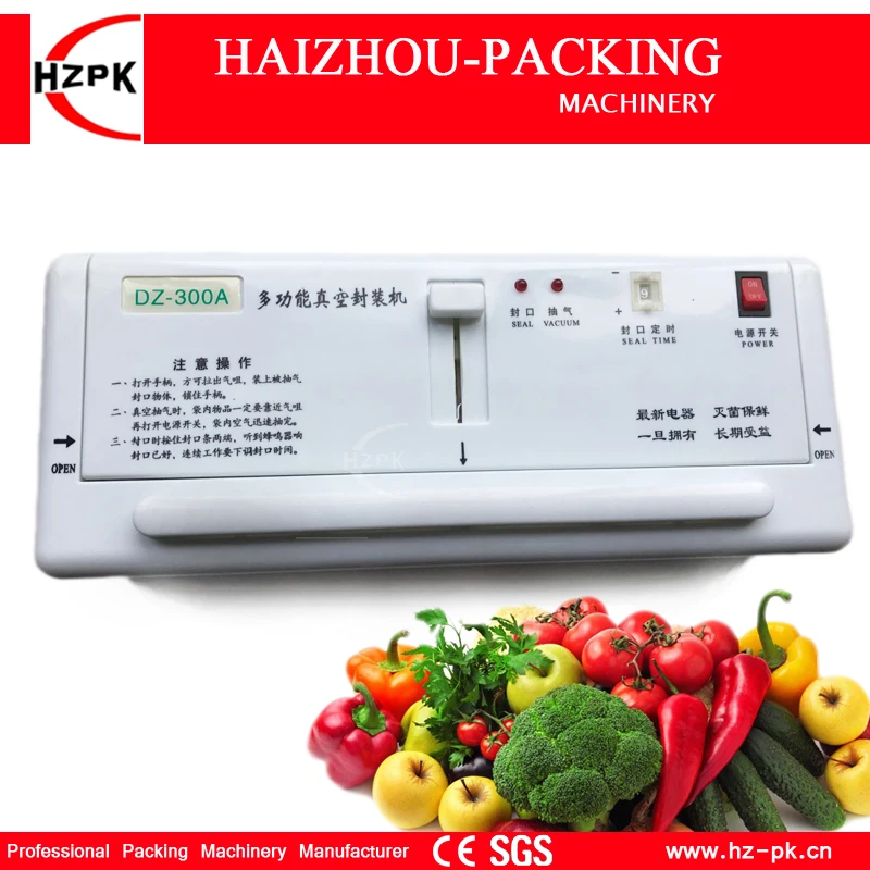 HZPK портативный Электрический Бытовой вакуумный упаковщик для еды домашний вакуумный упаковщик с вакуумными пакетами лучшая упаковочная машина(DZ-280