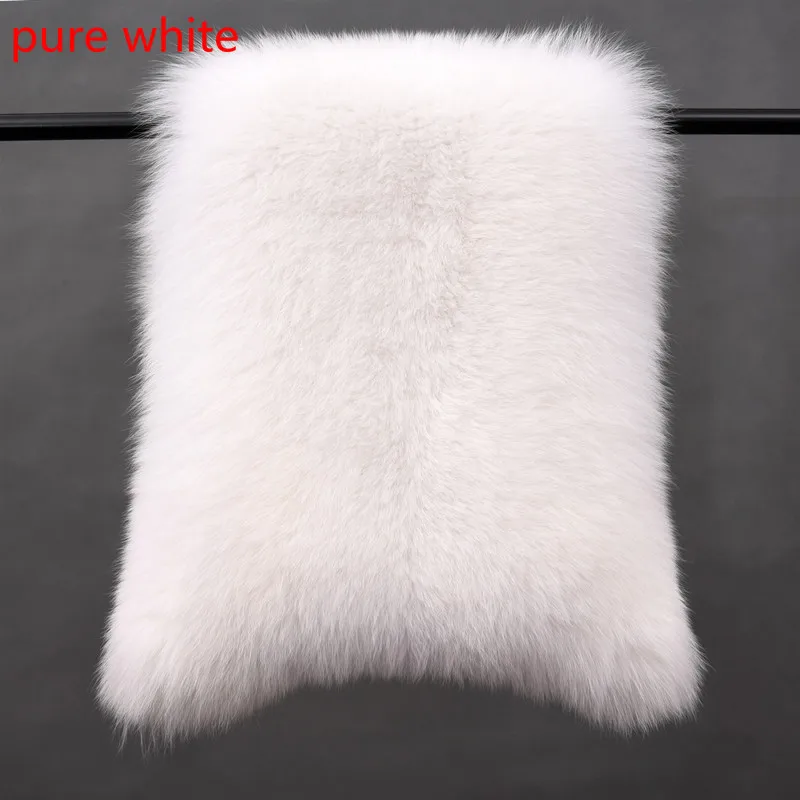 pure white Натуральный Лисий Мех мех животных жилет 70 см длинное пальто одежда с длинным рукавом дизайн для женщин съемны - Цвет: pure white