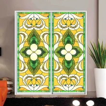 Оконная пленка церковный цвет матовое стекло фольга Окно Ванная солнцезащитный крем Европейский шкаф для одежды ванная раздвижная дверь стеклянные наклейки