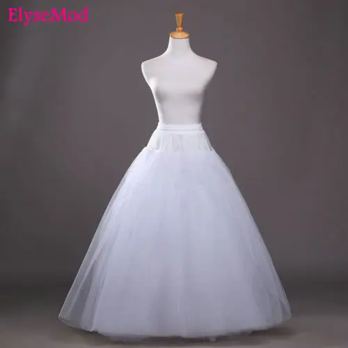 Ни один-обруч кринолин Пышная юбка белый нижняя для Обувь для девочек Pagent свадебное платье 2018