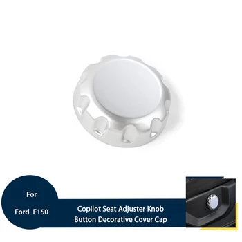 

Car Copilot Seat Adjuster Knob Button Decorative Cover Trim Cap For Ford F150 2015+ ABS 1PCS Silver/Red Car Inner Accessories